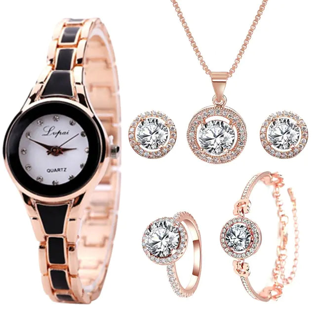 Rose Gold Wristwatch Set