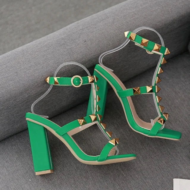 Rivet Chunky Heel