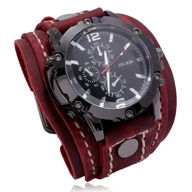 Men's Leather Quartz