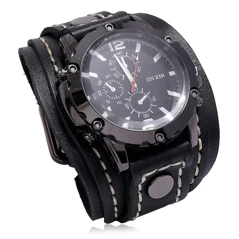 Men's Leather Quartz