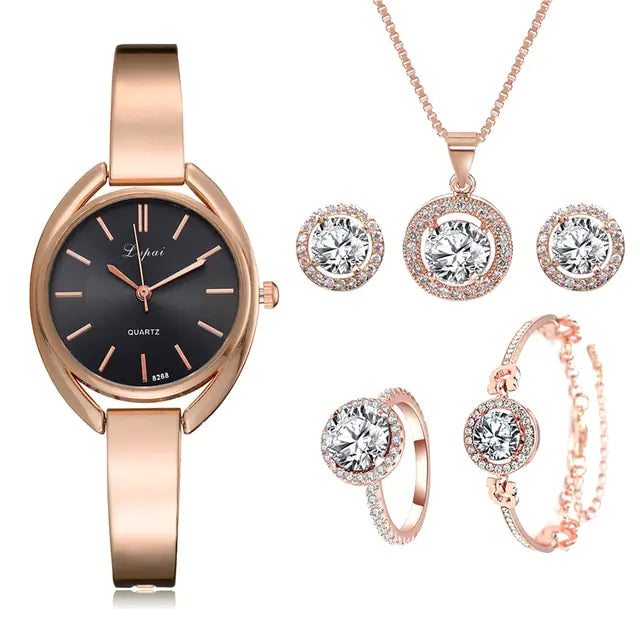 Rose Gold Wristwatch Set