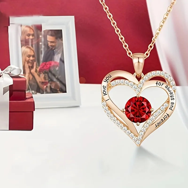 Necklace w/ Rose Flower Gift Box