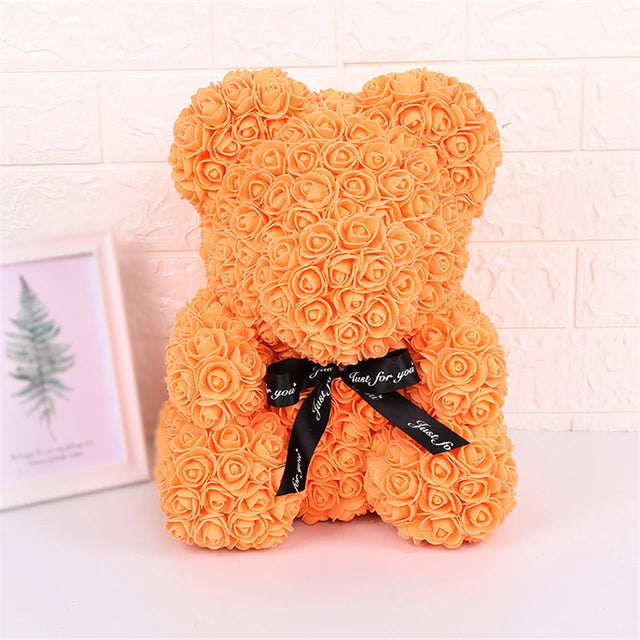Rose Bear w/ LED Light Gift Box
