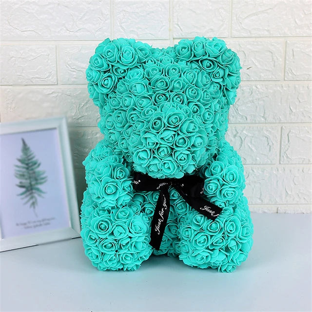 Rose Bear w/ LED Light Gift Box