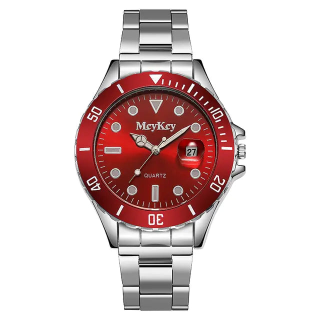 Geneva/McyKcy Stainless Steel Watches