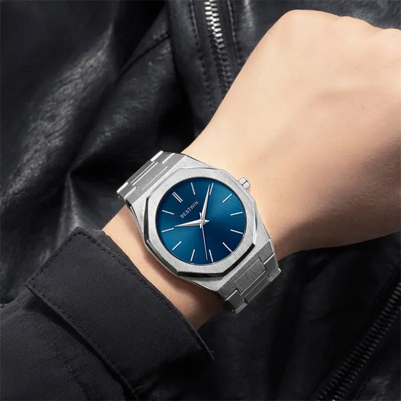 Octagon Stainless Steel Watch