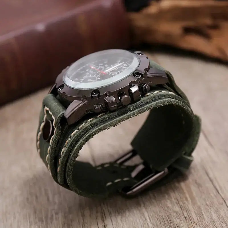 Men's Leather Quartz