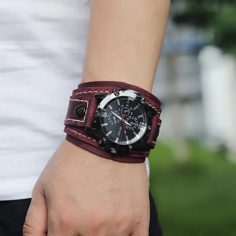 Men's Leather Quartz