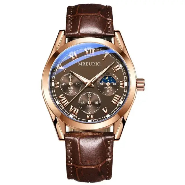Leather Strap Quartz Watch