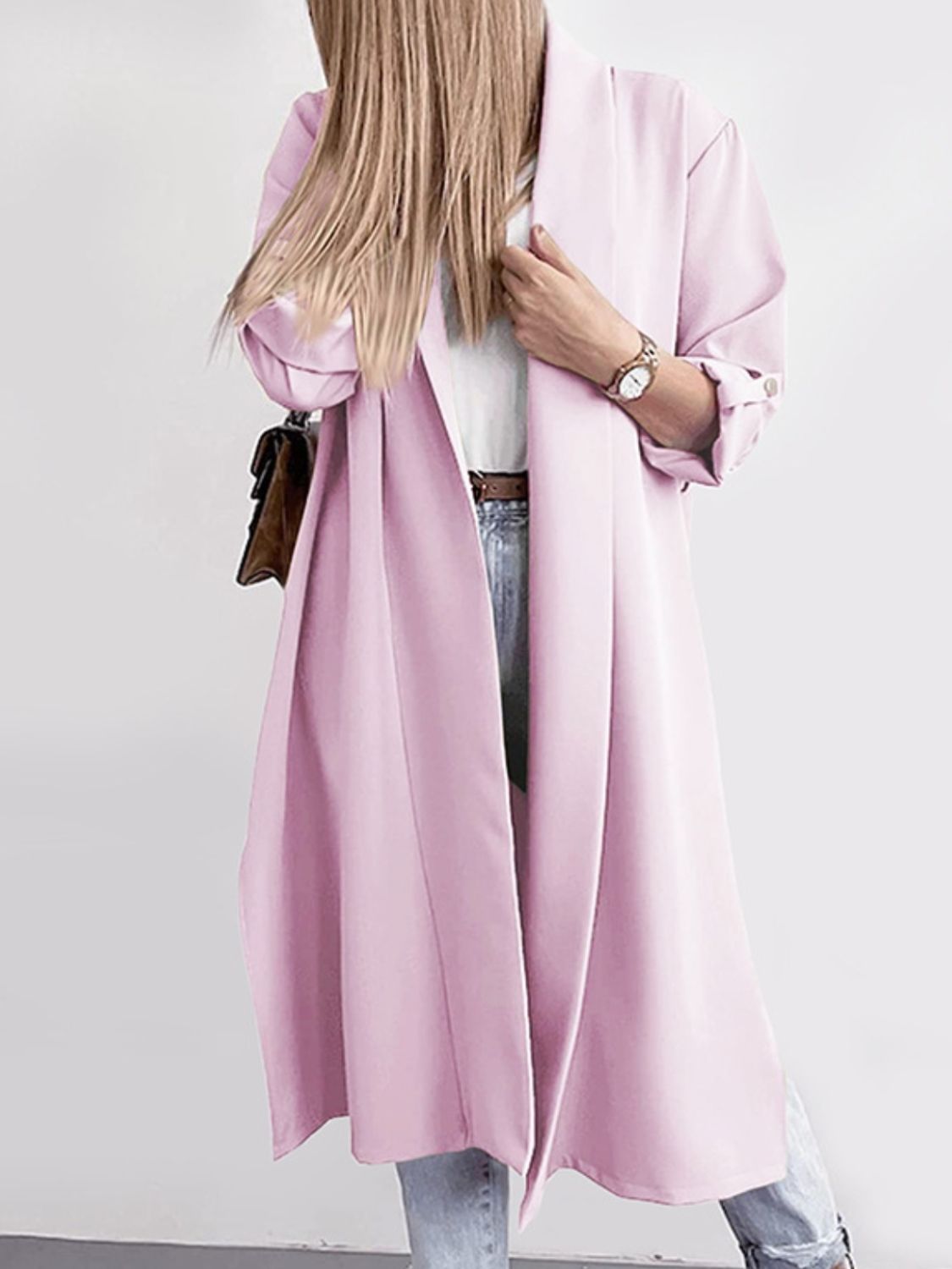 Slit Open Trench Coat