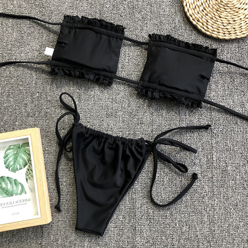 Frill Trim Bikini Set