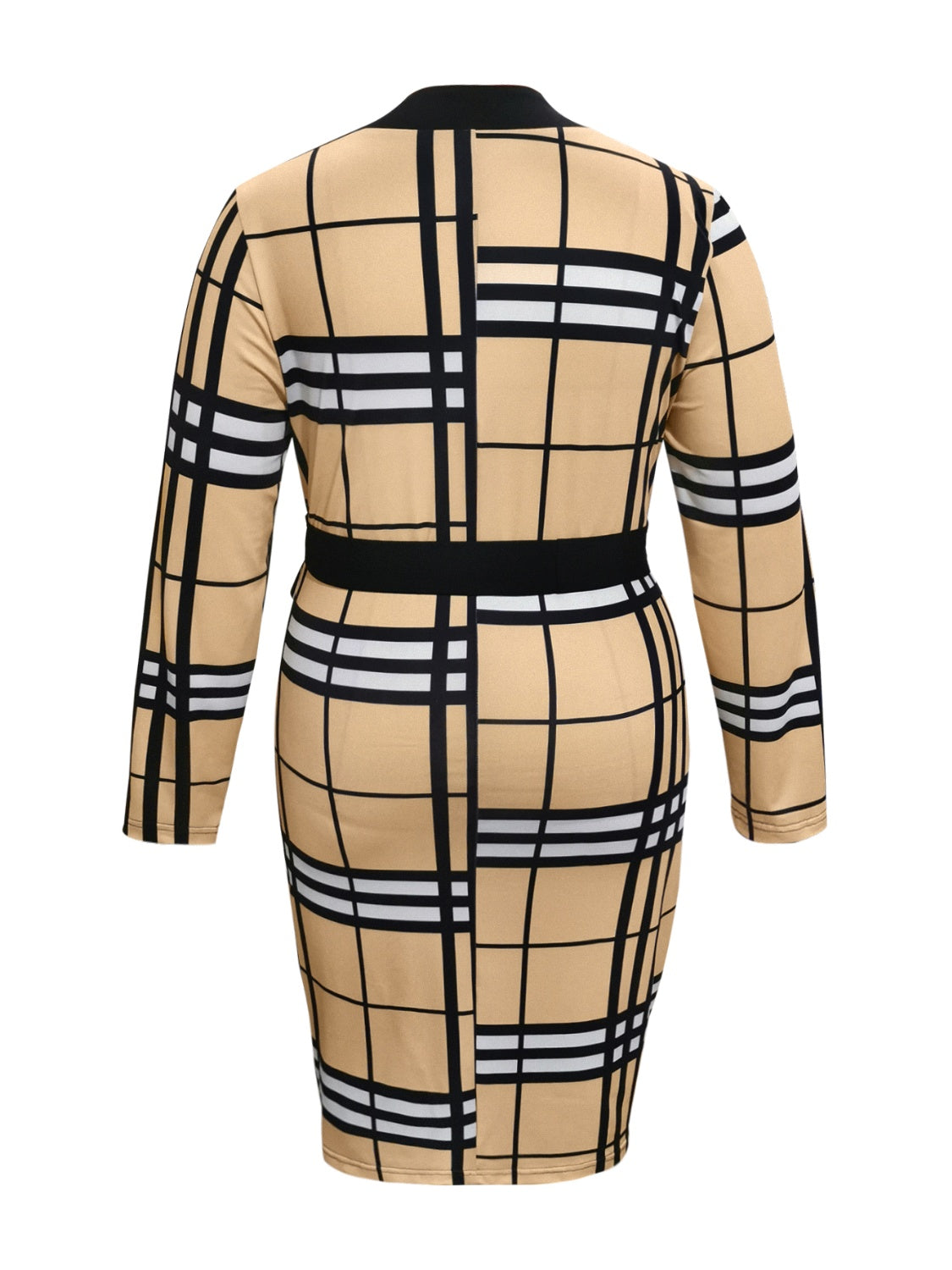 (PS) Plaid V-Neck Wrap Dress