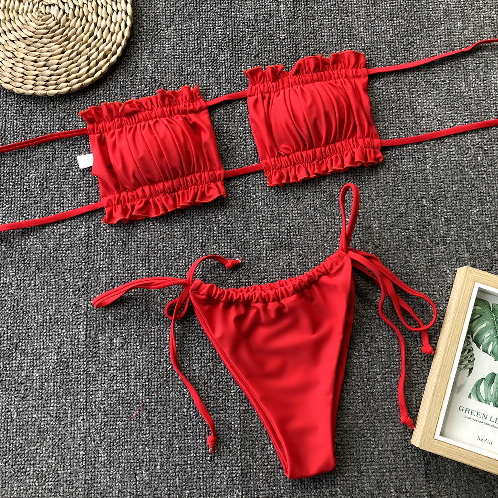 Frill Trim Bikini Set