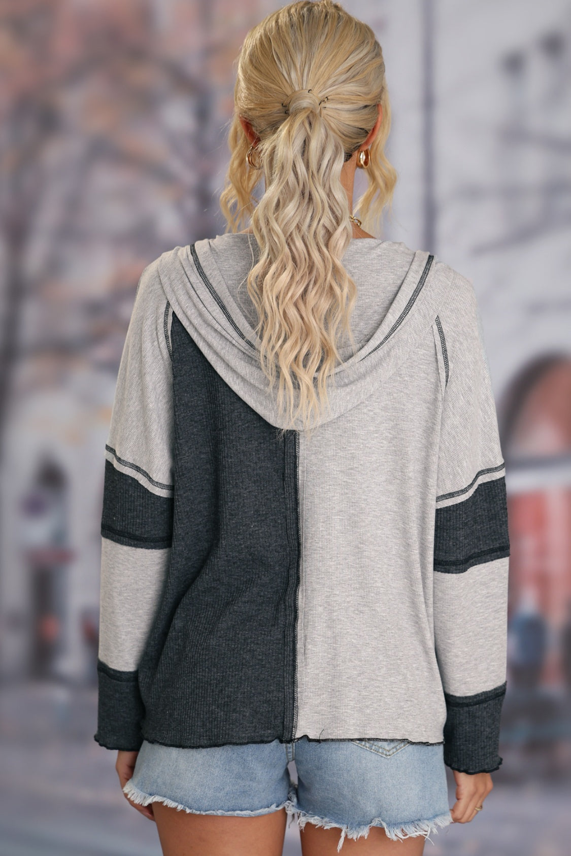 Multicolor Colorblock Hoodie