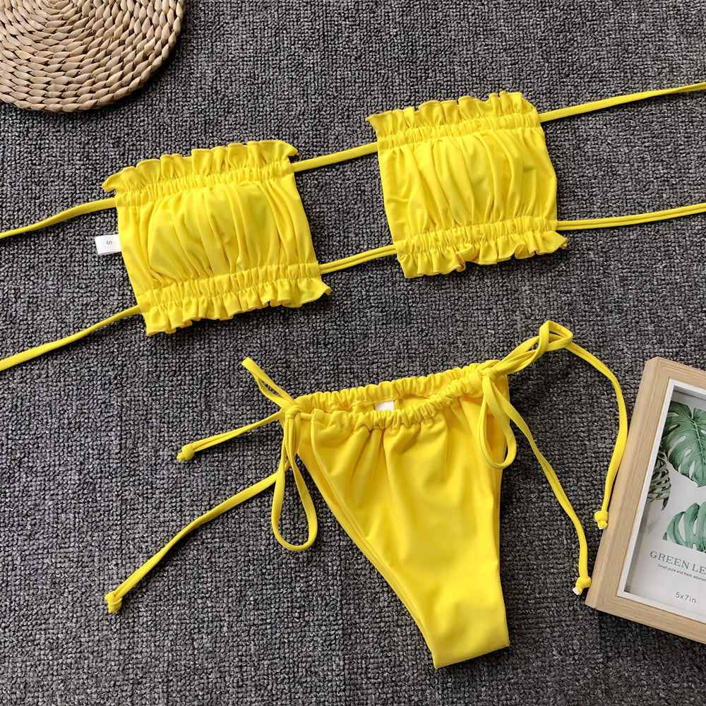 Frill Trim Bikini Set