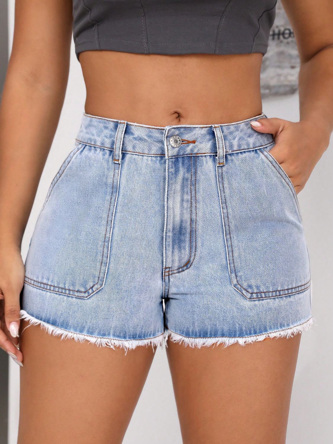 Raw Hem Pocketed Denims