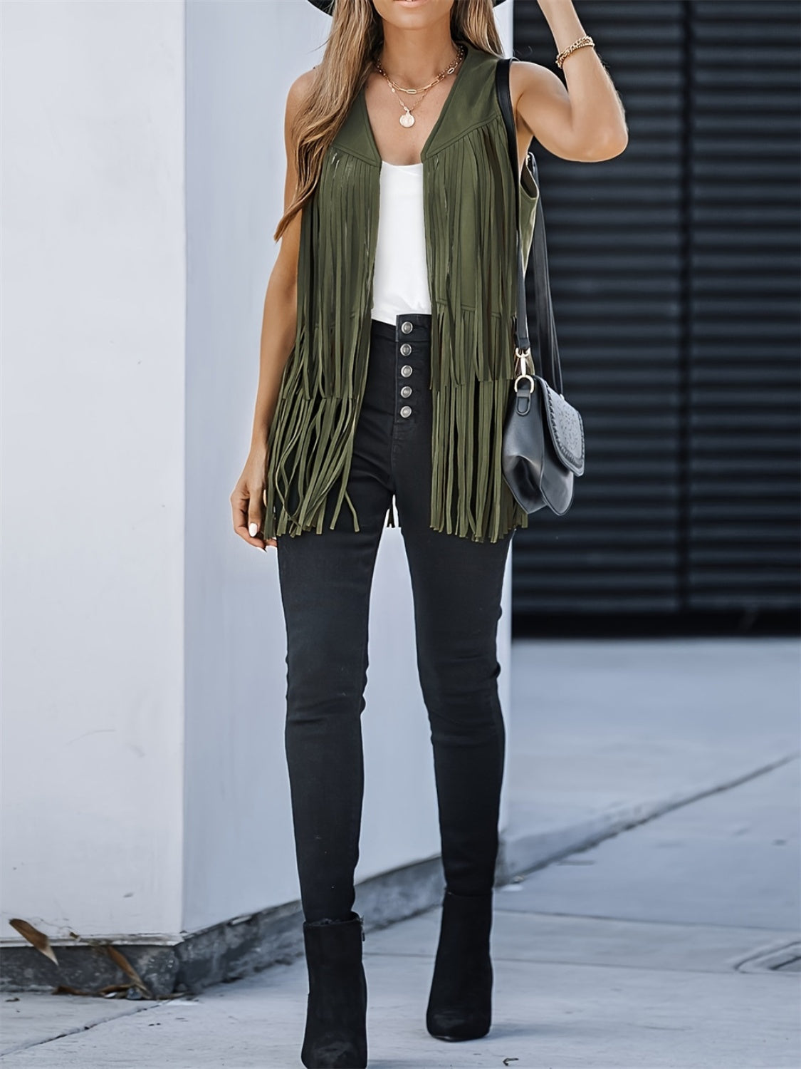 Fringe Vest Coat