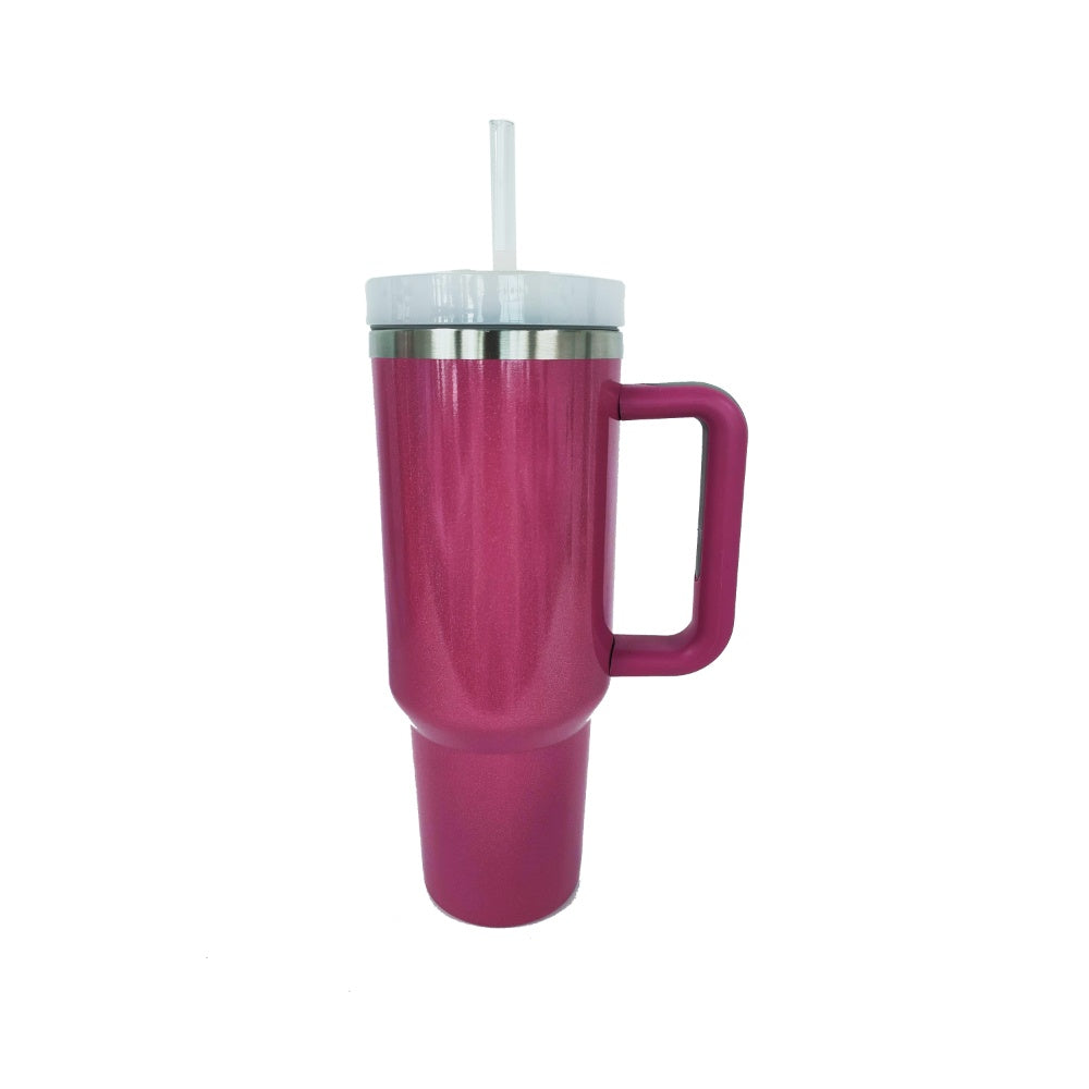 Tumbler w/ Handle & Straw