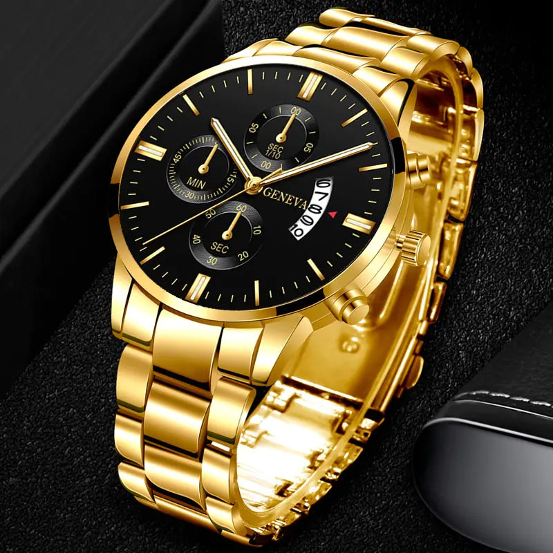 Geneva/McyKcy Stainless Steel Watches