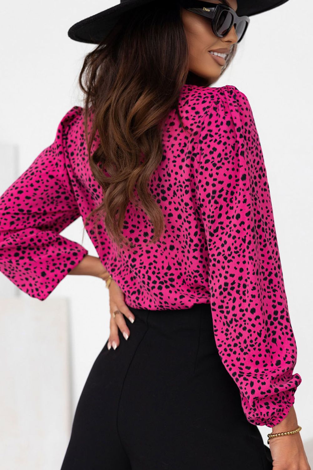 Leopard Balloon Blouse