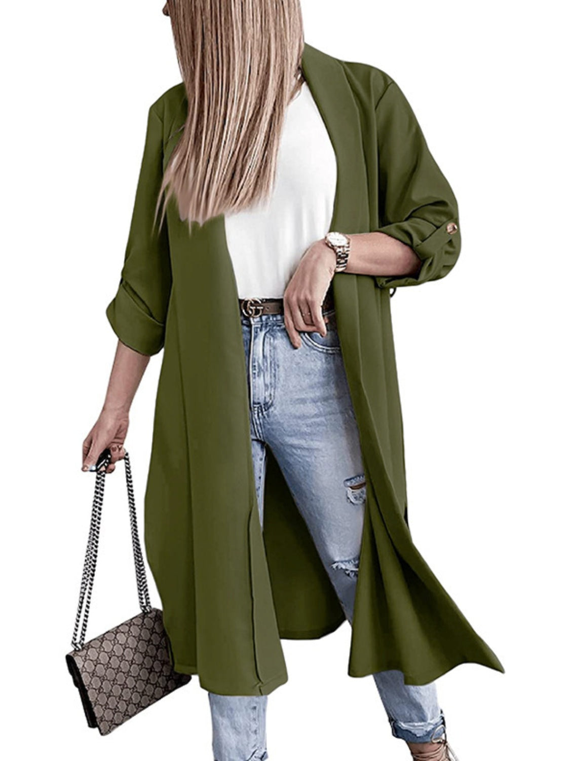 Slit Open Trench Coat