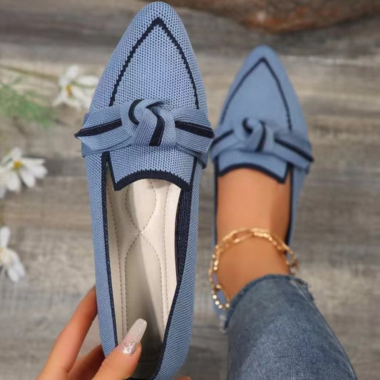 Blue Bow Loafers