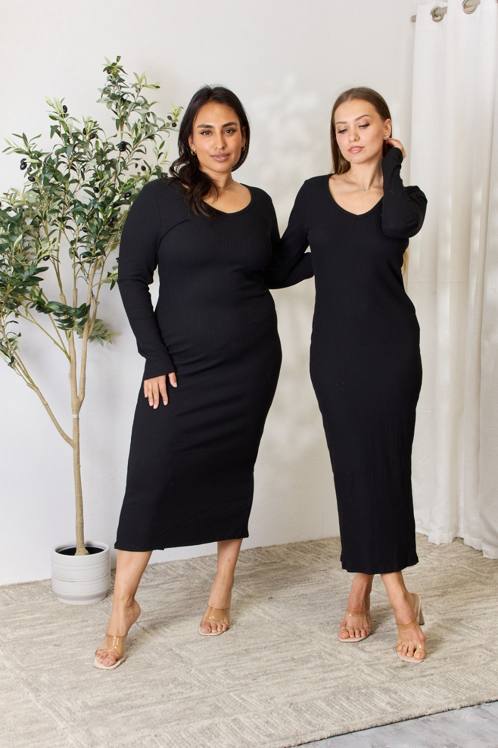 (FS) Ribbed Midi Dress