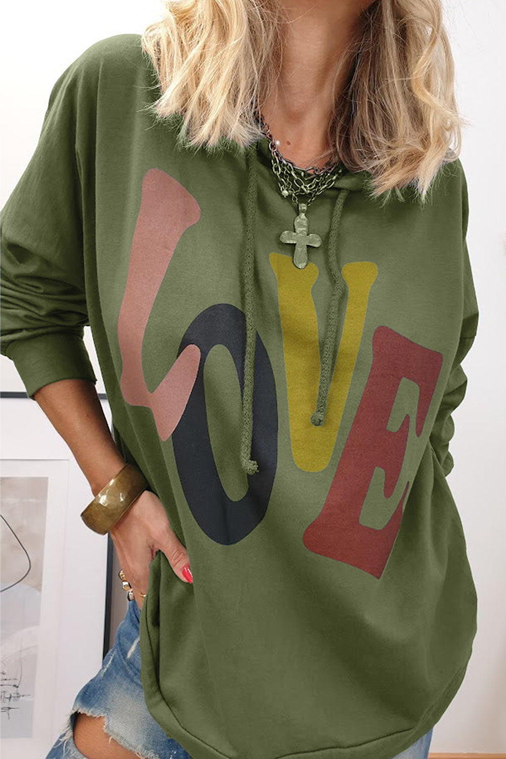 LOVE Drawstring Hoodie