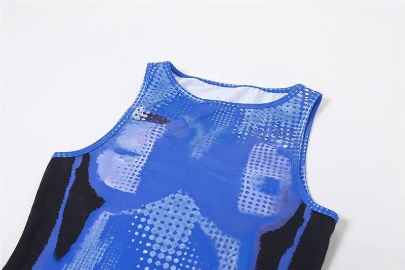 Lost In You Body Print Sleeveless Mini Dress