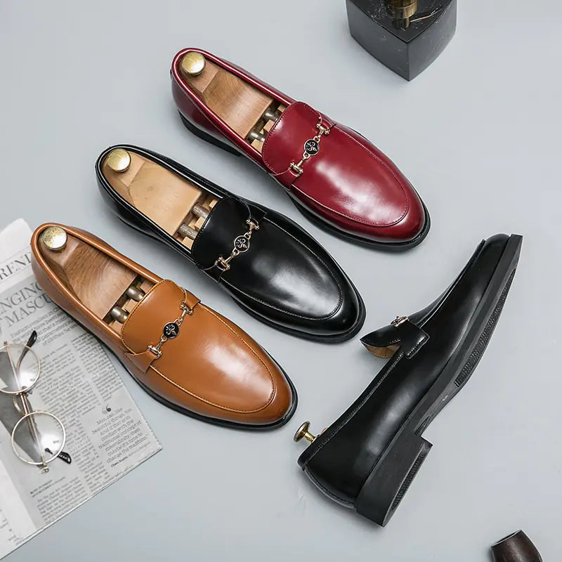 Classic Metal Chain Loafers