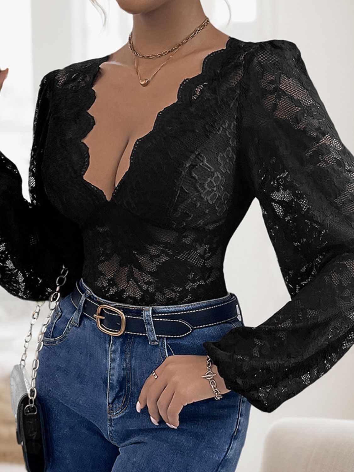 Perfee Lace Bodysuit