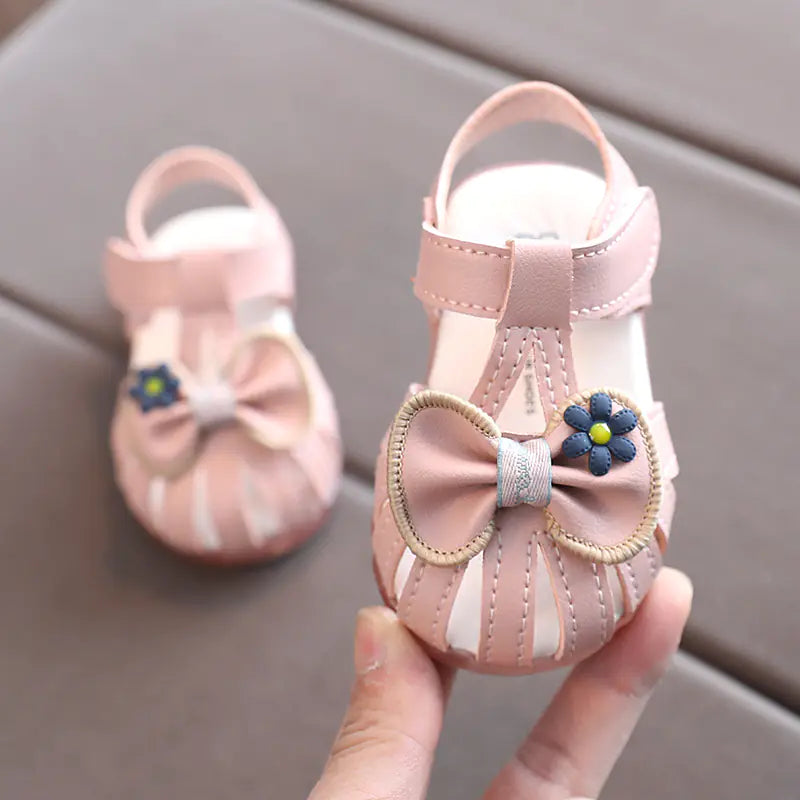 Toddler Bow & Rhinestone Sandals