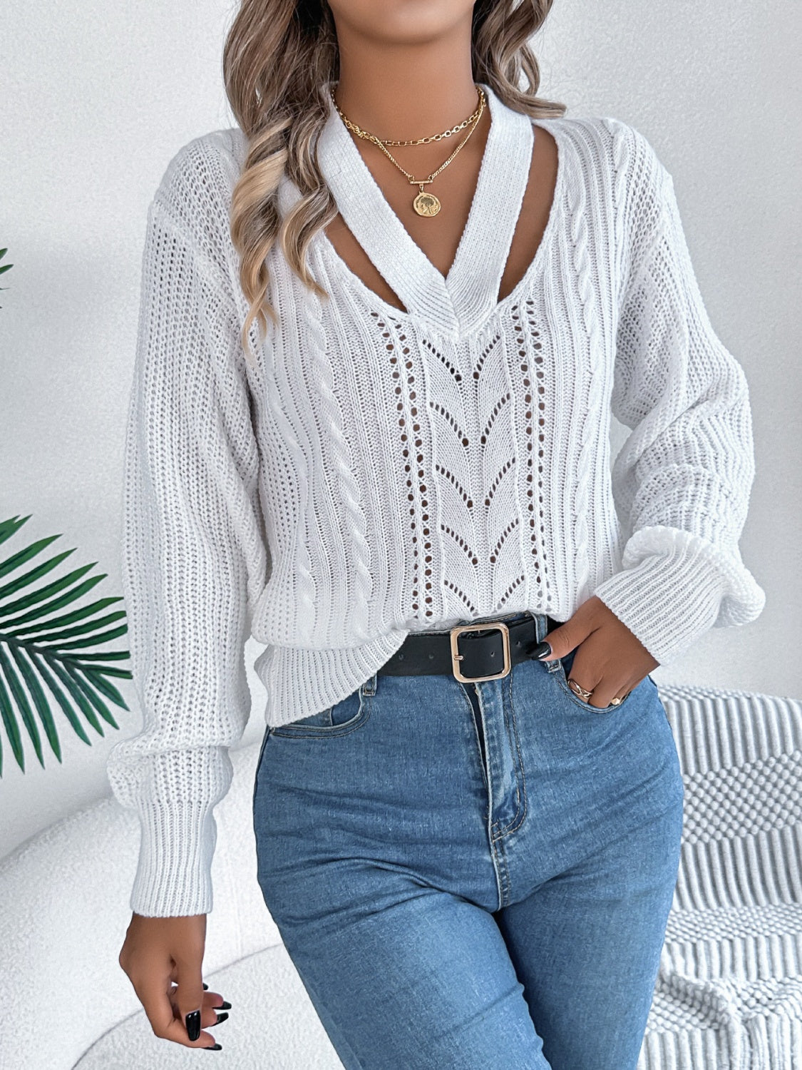 Cutout Sweater