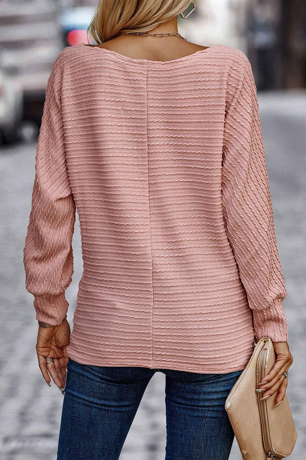 Texture Long Sleeve Top