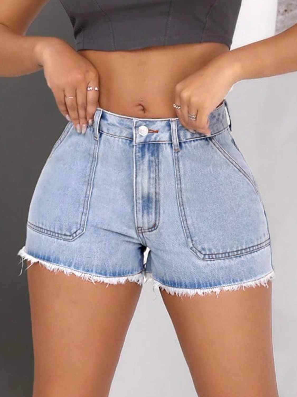 Raw Hem Pocketed Denims