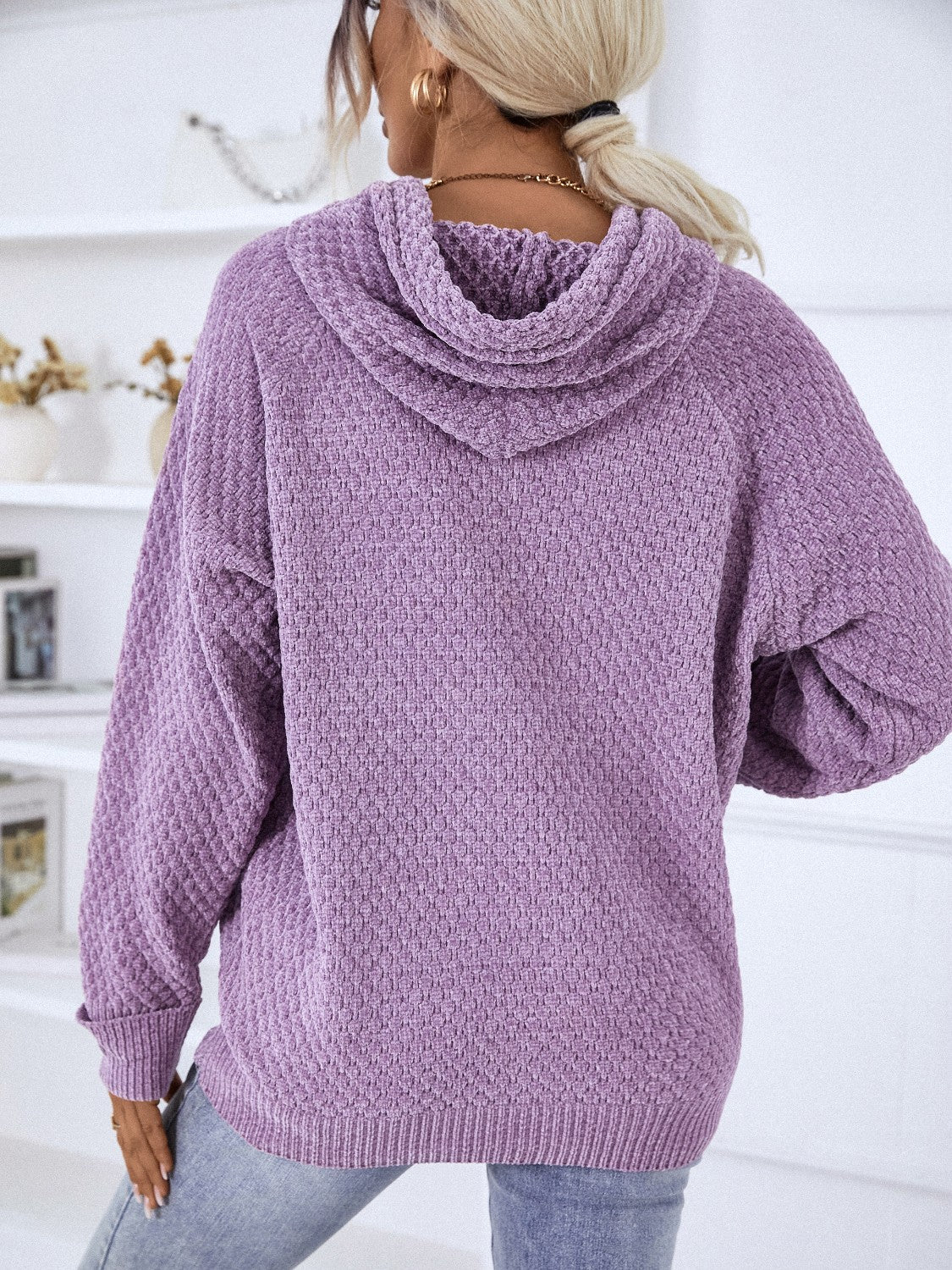Texture Hooded Sweater