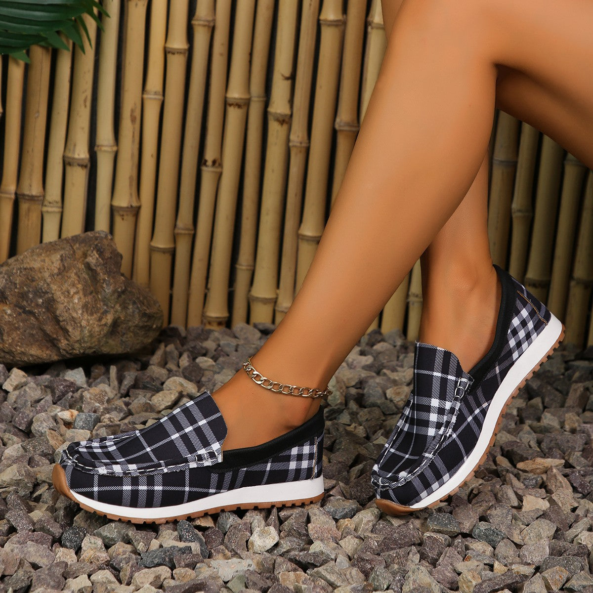 Plaid Slip-Ons