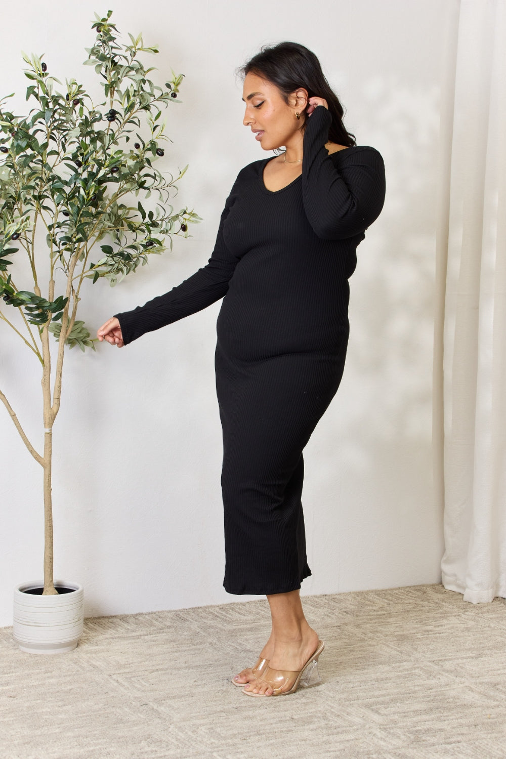 (FS) Ribbed Midi Dress