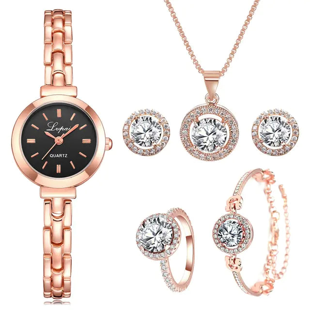 Rose Gold Wristwatch Set