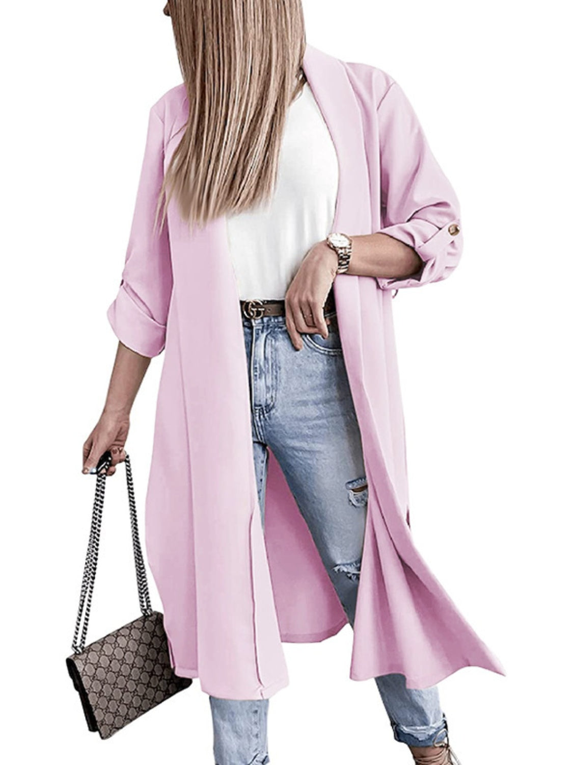 Slit Open Trench Coat