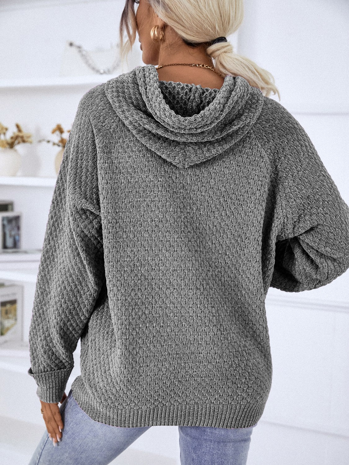 Texture Hooded Sweater