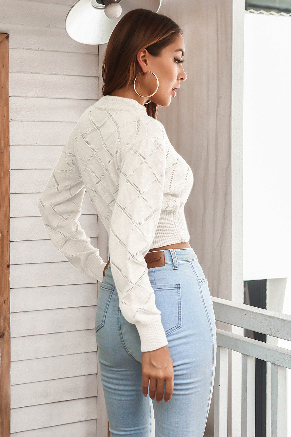 Plaid Cropped Sweater