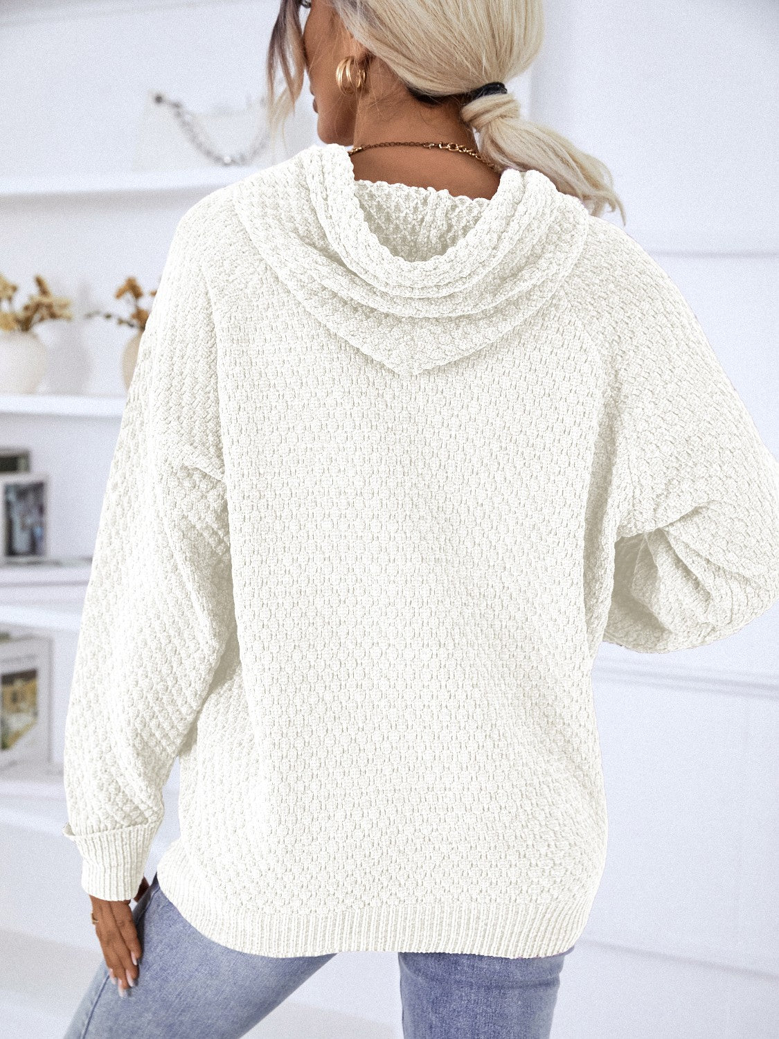 Texture Hooded Sweater