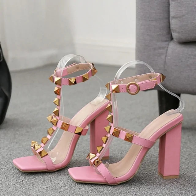 Rivet Chunky Heel