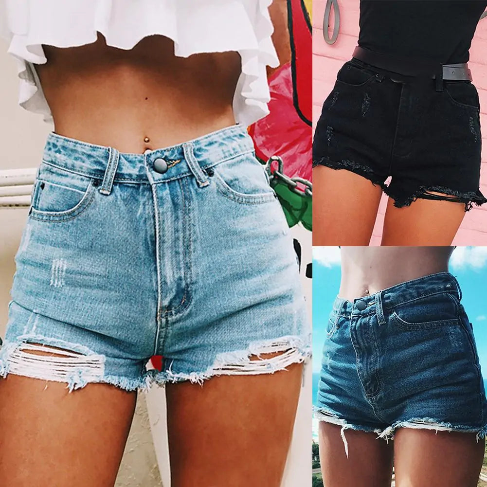 High Waist Ripped Denims