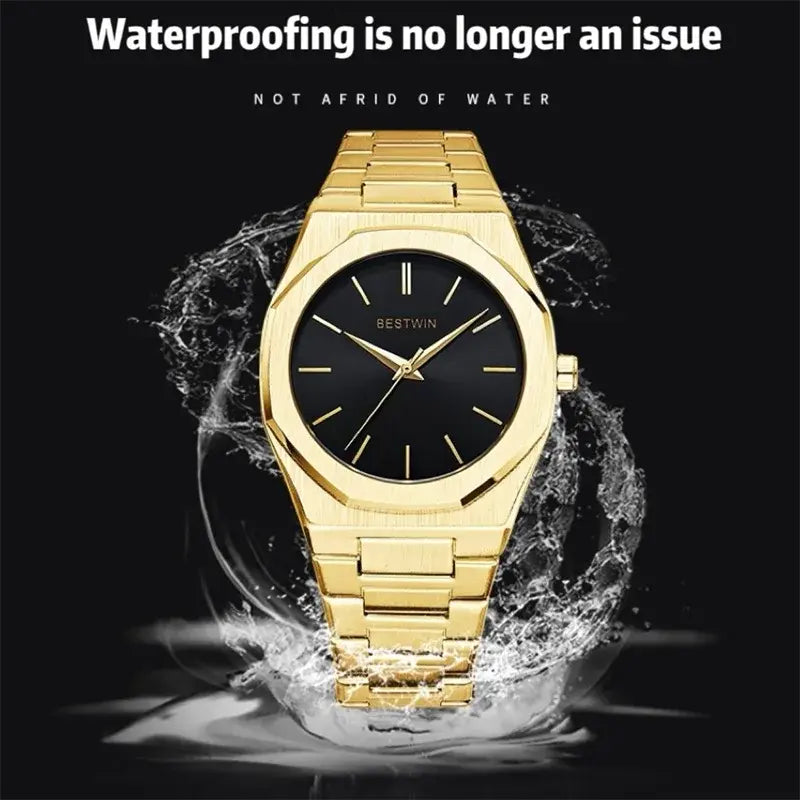 Octagon Stainless Steel Watch