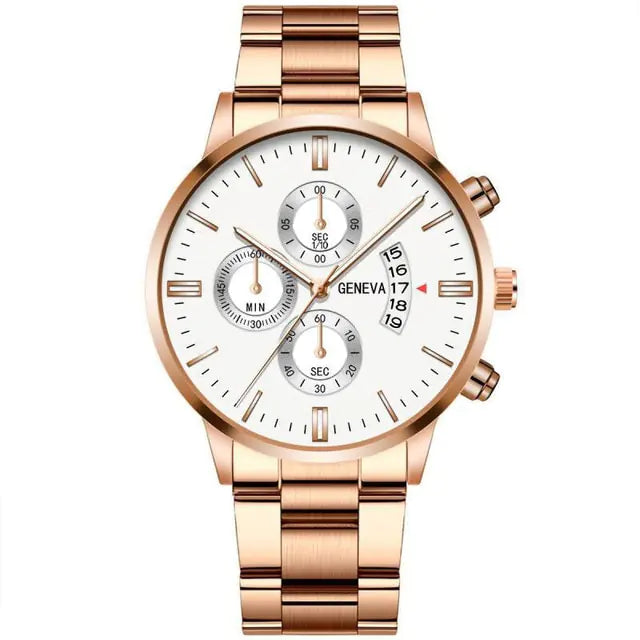 Geneva/McyKcy Stainless Steel Watches