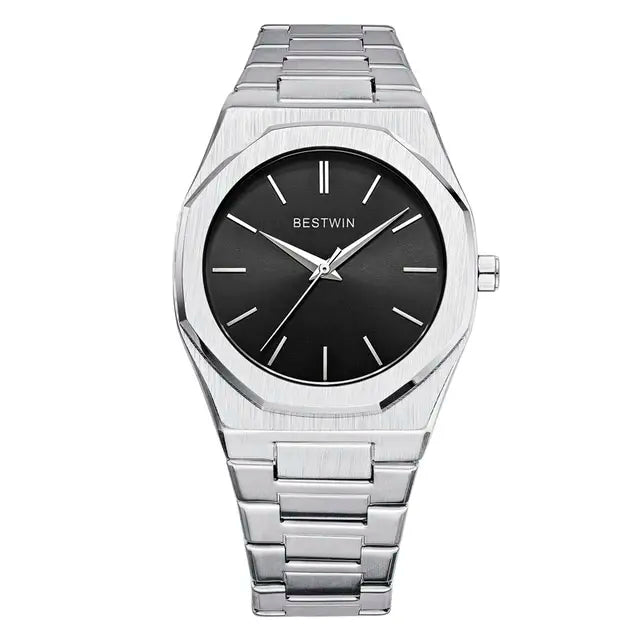 Octagon Stainless Steel Watch