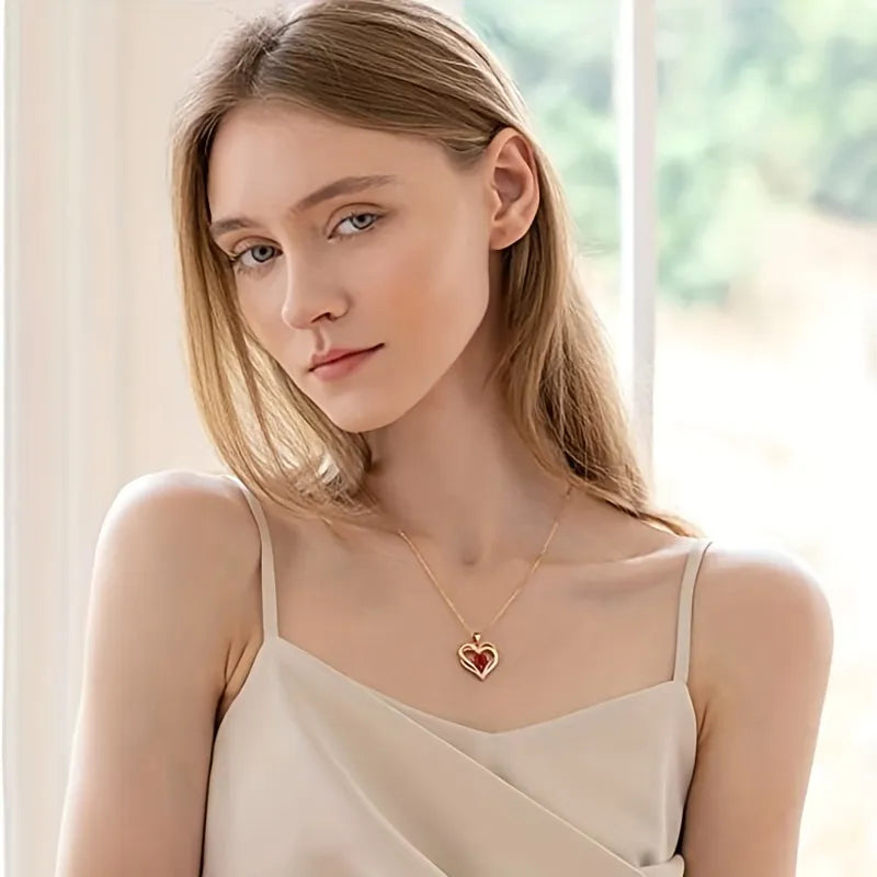 Necklace w/ Rose Flower Gift Box