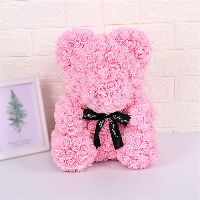 Rose Bear w/ LED Light Gift Box
